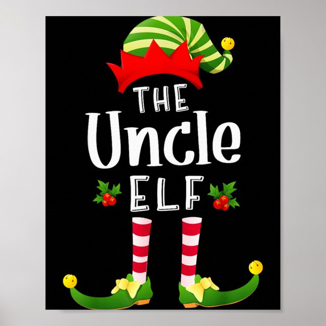 Affiche Uncle Christmas Elf Matching Pajama X-mas Party  (Devant)