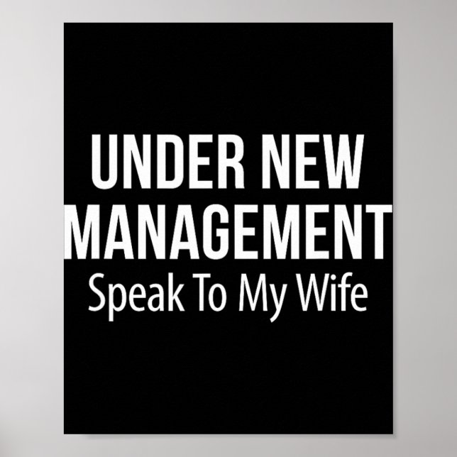 Affiche Under New Management - Speak To My Wife -  (Devant)