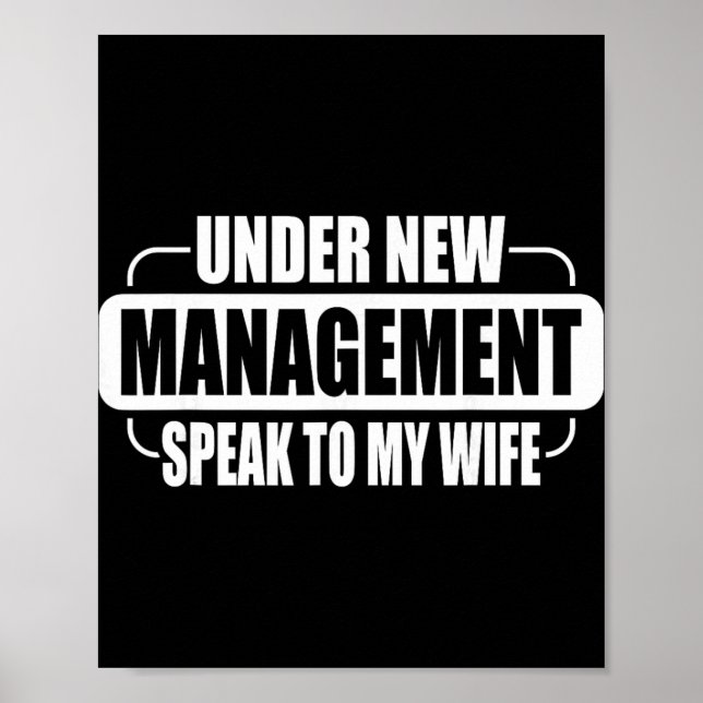 Affiche Under New Management Speak To My Wife New Husband  (Devant)