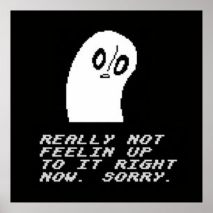 Affiche Undertale Napstablook Vraiment pas se sentir à la