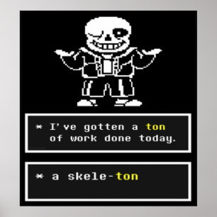 Affiche Undertale - Sans Skeleton - Undertale