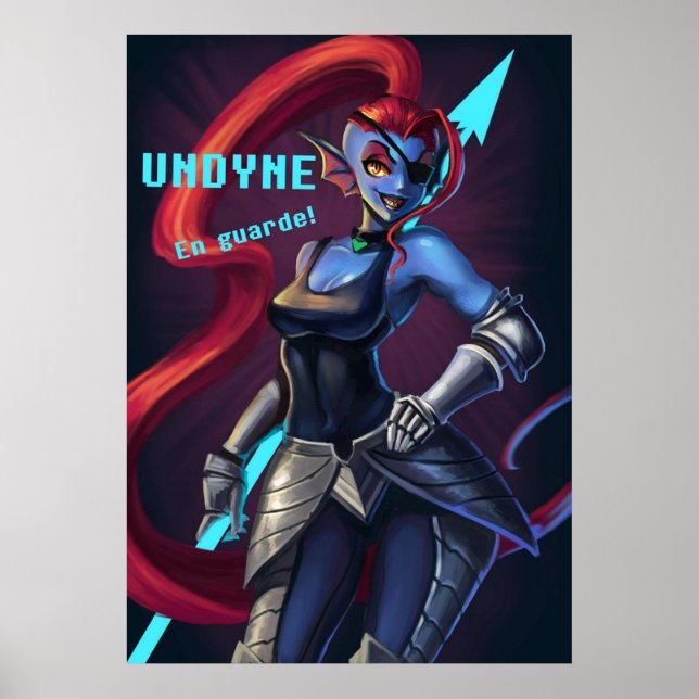 Affiche Undertale Undyne (Devant)