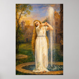 Affiche Undine par John William Waterhouse (Couleurs Vives