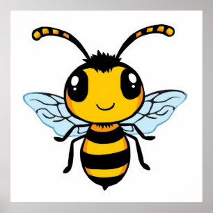 Affiche Une abeille souriante