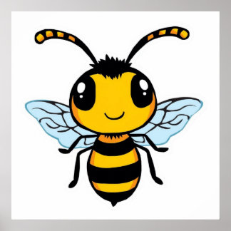 Affiche Une abeille souriante