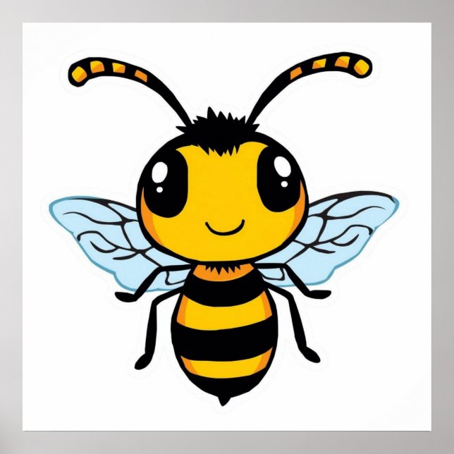 Affiche Une abeille souriante (Devant)