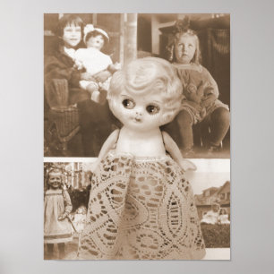 Affiche Une affaire vintage de poupée