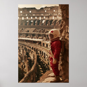 Affiche Une astronaute soviétique débarque à l'intérieur d