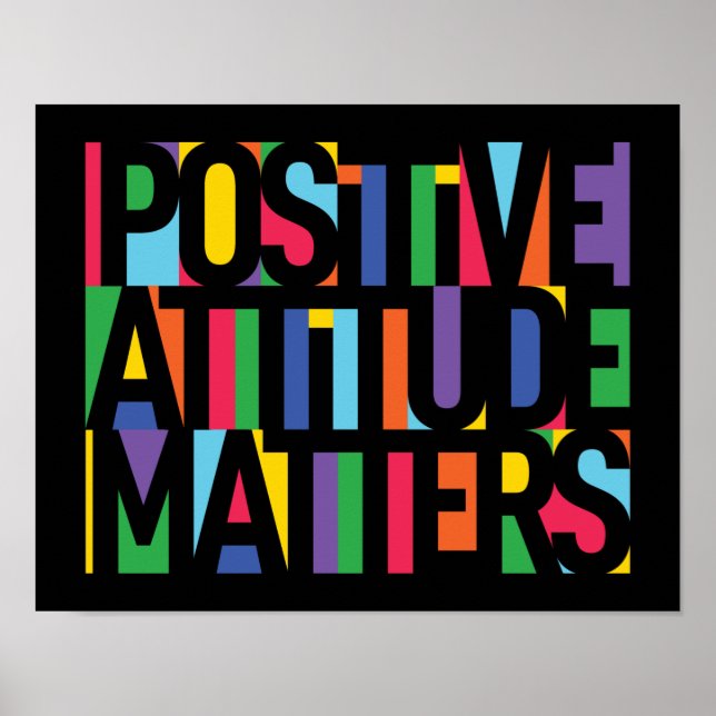 Affiche Une attitude positive est importante (Devant)