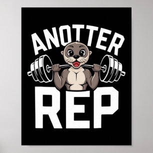 Affiche Une autre répétition - Fitness de loutre drôle de