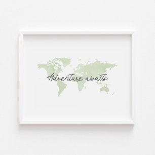 Affiche Une aventure verte et légère attend l'empreinte du