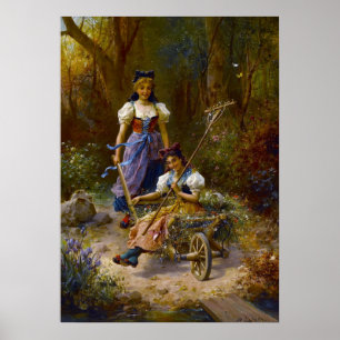 Affiche Une balade amusante de Hans Zatzka