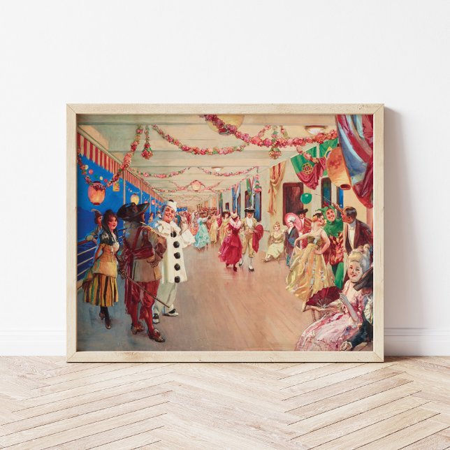 Affiche Une balle masquée sur un navire | Victor Gabriel G (Créateur téléchargé)