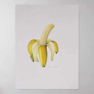 Affiche Une banane à moitié pelée 1997