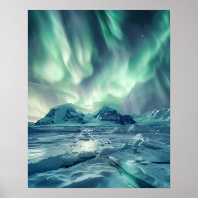 Affiche Une belle aurore boréale  (Devant)