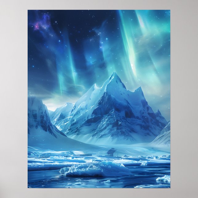 Affiche Une belle aurore boréale  (Devant)