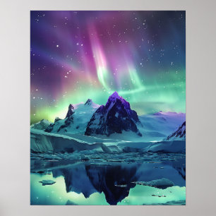 Affiche Une belle aurore boréale