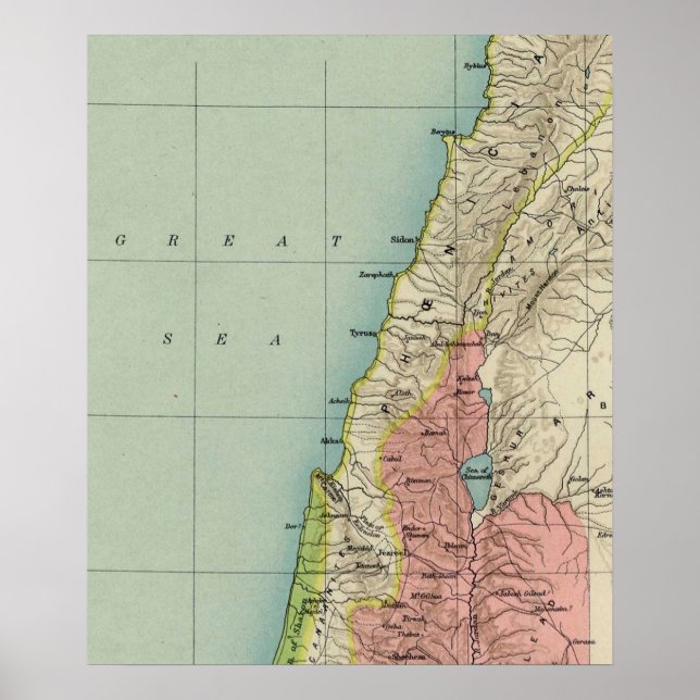 Affiche Une belle carte d'Israël (Devant)