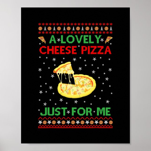 Affiche une belle pizza chemise à fromage seule drôle kevi (Devant)