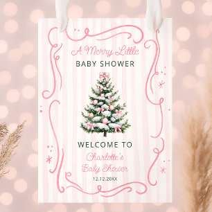 Affiche Une bienvenue pour une Baby Shower fille joyeuse