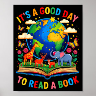 Affiche une Bonne Journée pour Lire un Livre Jour du Livre