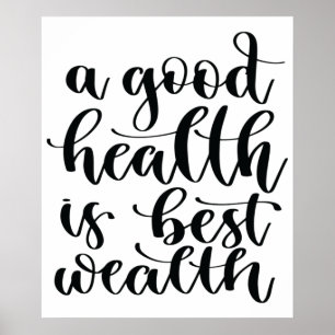 Affiche Une bonne santé est la meilleure richesse