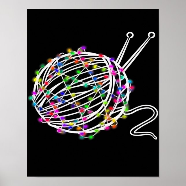 Affiche Une Boule De Bois De Tricot | Lovely Design (Devant)