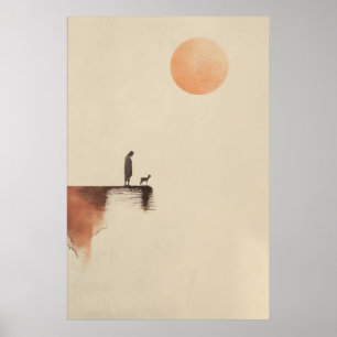Affiche Une brebis perdue Art chrétien minimaliste à l'aqu