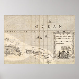 Affiche Une carte de l'Empire Britannique en feuille 15 de