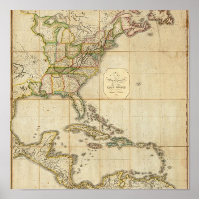 Affiche Une carte exacte des États-Unis (Devant)