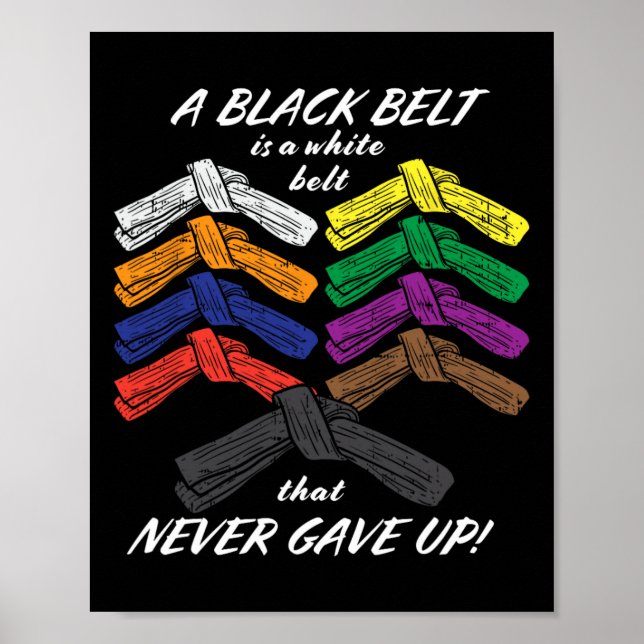 Affiche Une Ceinture Noire Est Une Ceinture Blanche Qui N' (Devant)