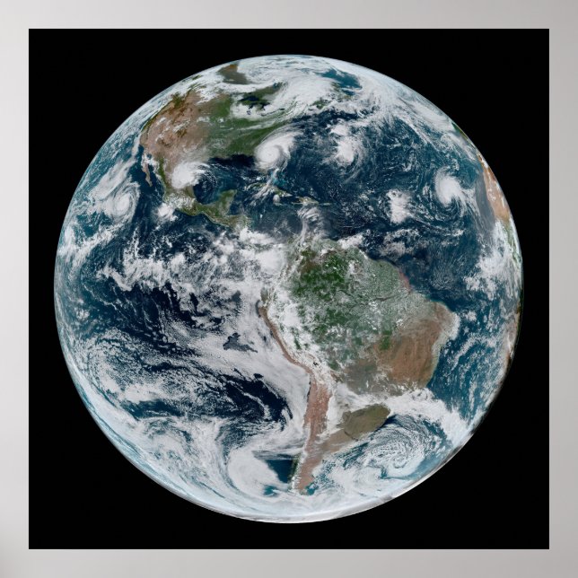 Affiche Une Chaîne Perdue De Cyclones Tropicaux (Devant)