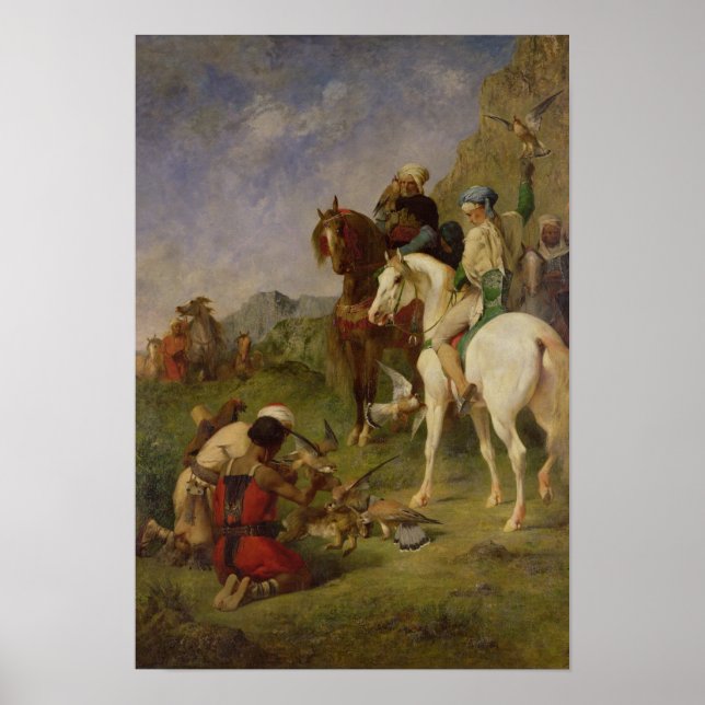 Affiche Une chasse au faucon en Algérie (Devant)