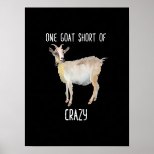 Affiche Une Chèvre En Dehors De La Chèvre Dingue