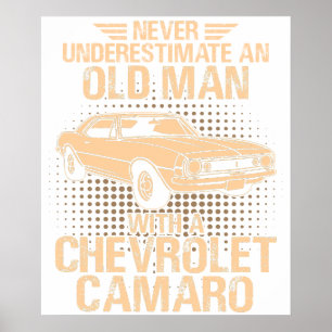 Affiche Une Chevrolet Camaro de vieil homme 1966 à 68