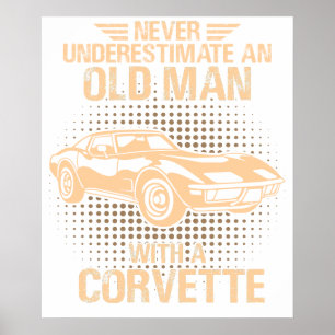 Affiche Une Chevrolet Corvette C3 1979 de vieil homme