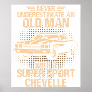 Affiche Une Chevrolet Super Sport Chevelle 1970 de vieil h