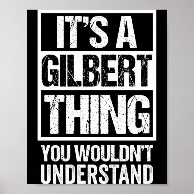Affiche Une chose de Gilbert ne comprendrait pas le nom de (Devant)