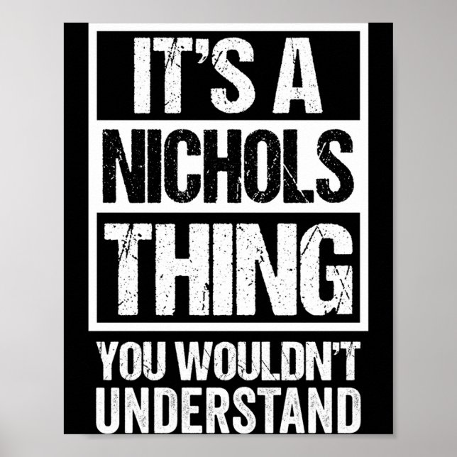 Affiche Une chose de nichols ne comprendrait pas le nom de (Devant)