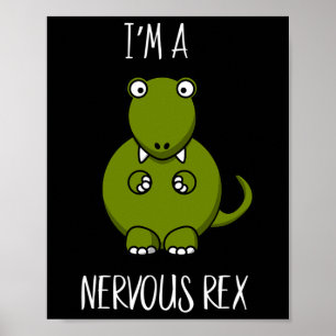 Affiche Une comédie de Rex nerveux anxiété dinosaure Dino