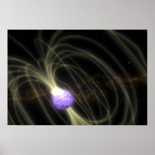Affiche Une conception artiste du SGR 1806-20 magneta