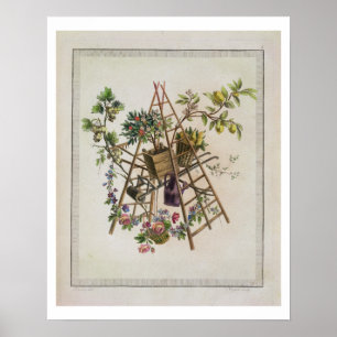 Affiche Une conception de textile de jardin, de la 'oeuvre