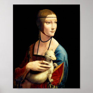 Affiche Une dame avec une mine par Leonardo Da Vinci