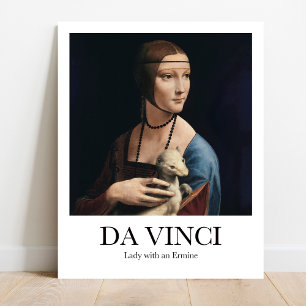 Affiche Une dame avec une mine par Leonardo Da Vinci