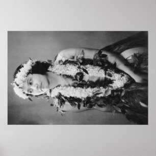 Affiche Une danseuse hawaïenne de Hula Photo Hawaii