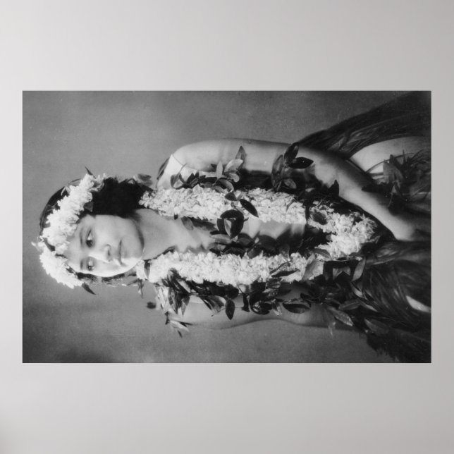 Affiche Une danseuse hawaïenne de Hula Photo Hawaii (Devant)