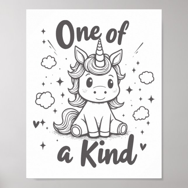 Affiche Une Des Sortes Unicorne Chemise Mignonne Valentine (Devant)