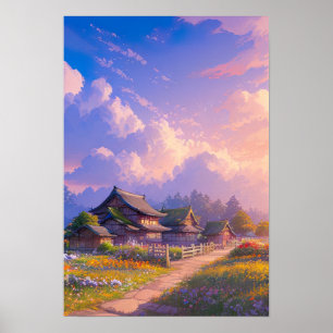 Affiche Une escapade colorée à la campagne