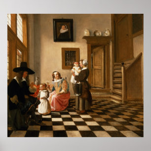 Affiche Une famille dans un intérieur