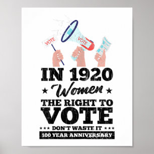 Affiche Une Femme A Droit De Voter Élections De Vote Drôle